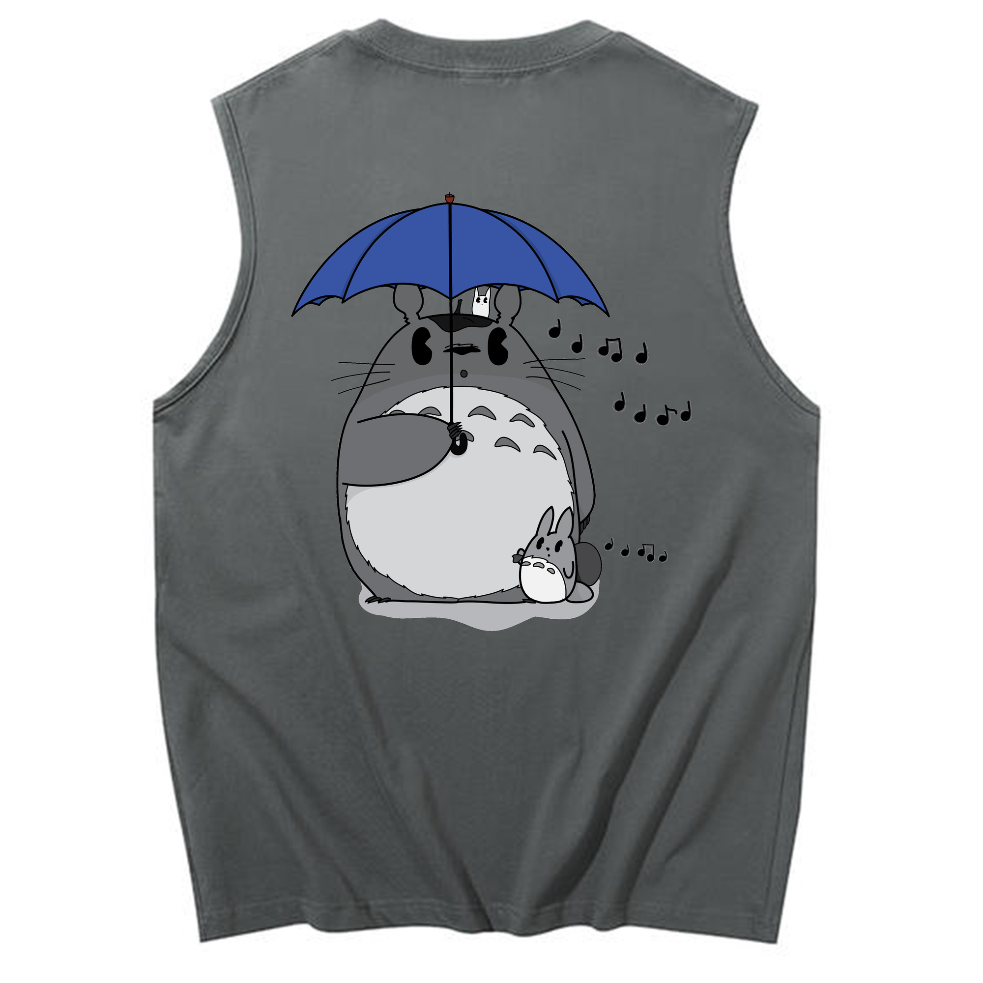 （画像用） となりのトトロ 草壁メイ 草壁サツキ My Neighbor Totoro Satsuki Kusakabe Mei Kusakabe コットン100％タンクトップ（背面プリント）